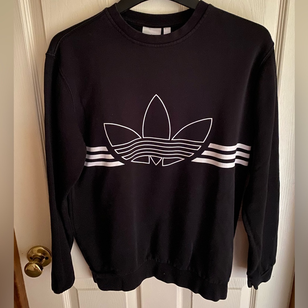 Black men’s small black Adidas crew neck sweatshirt